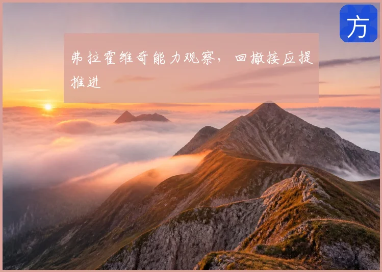 弗拉霍维奇能力观察,回撤接应提推进